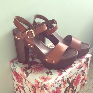 Wooden High Heels